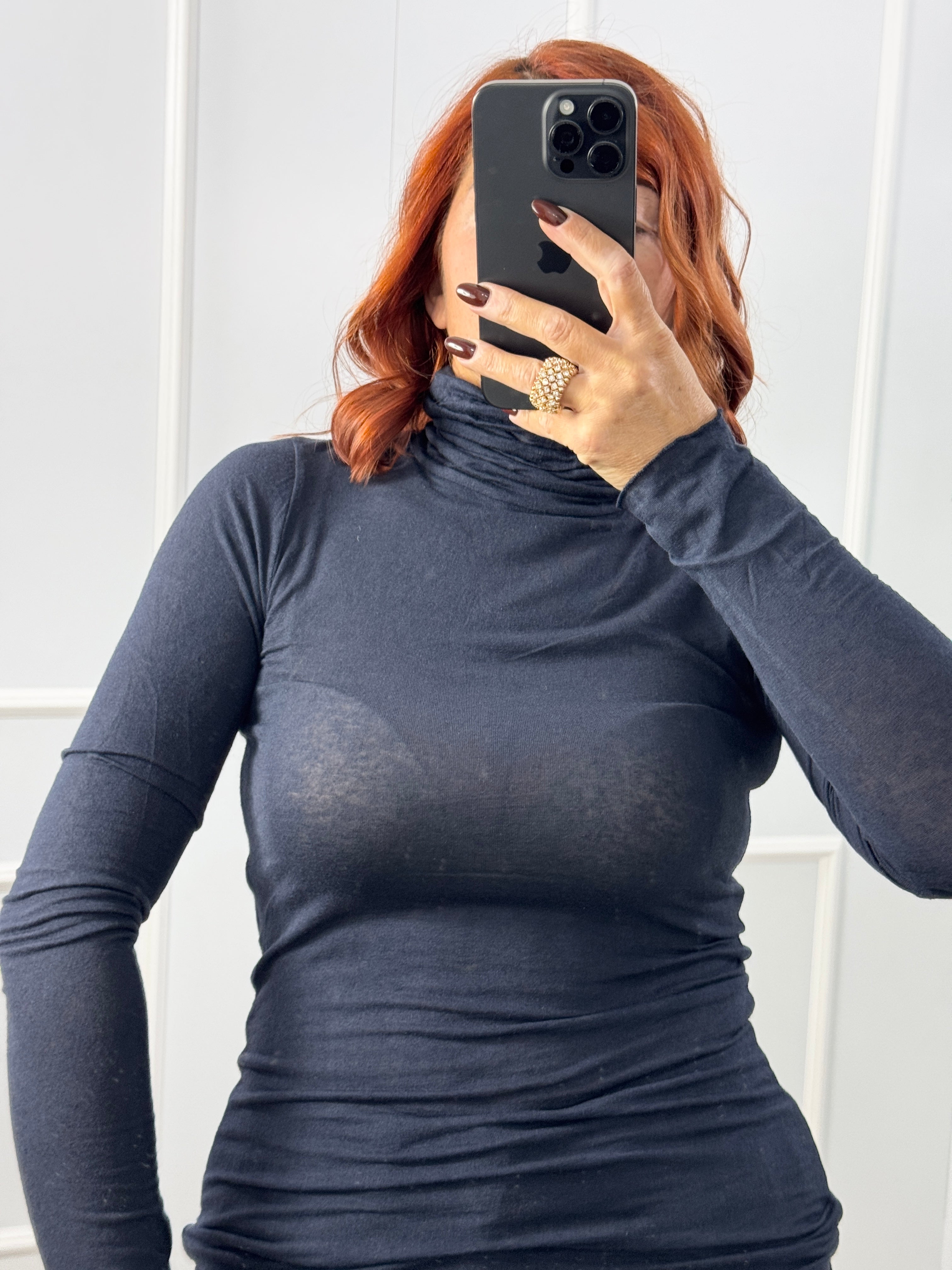 MAGLIA KYM T.UNITA COLLO ALTO MISTO CASHMERE