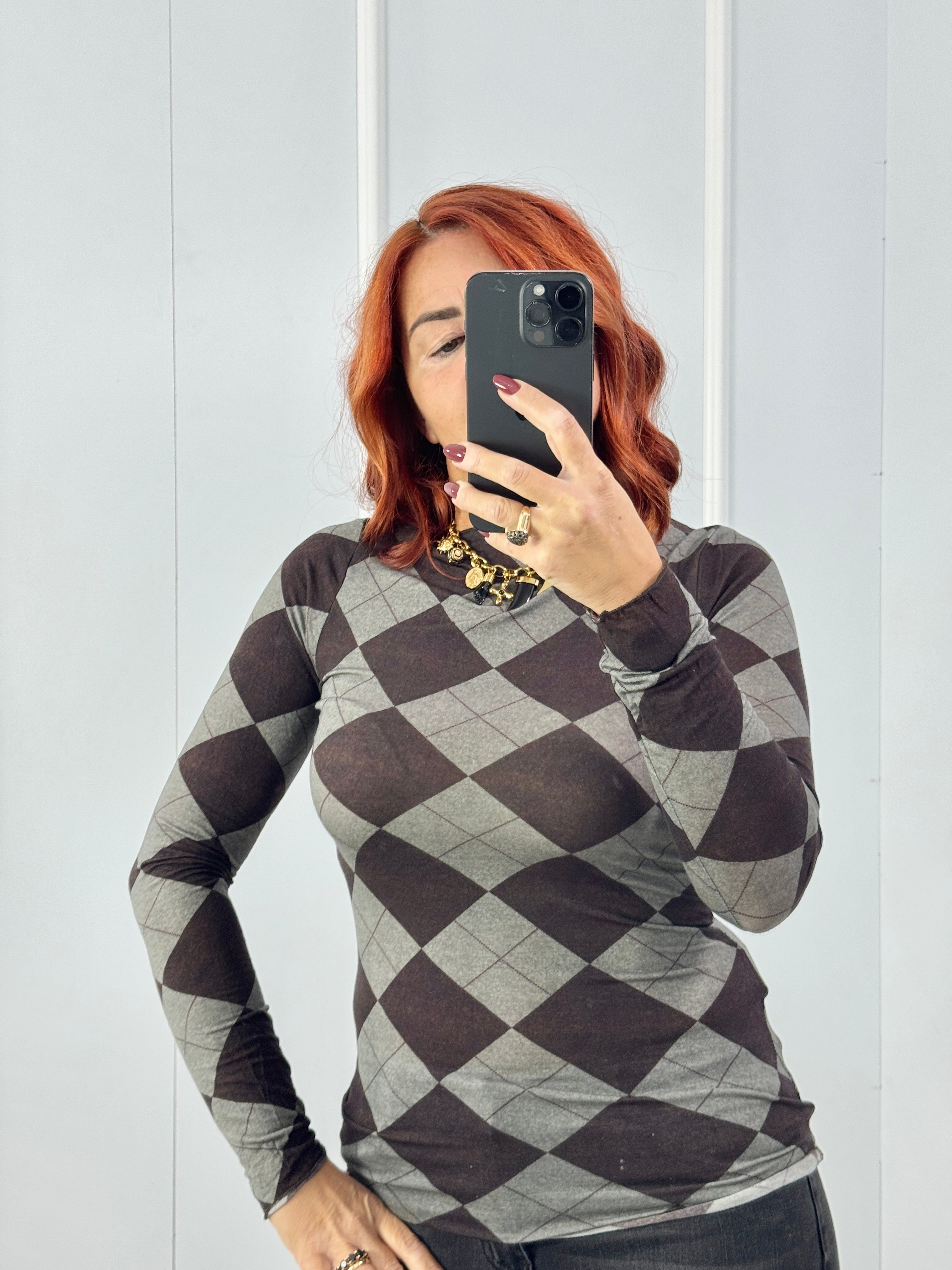 MAGLIA KYM ROMBI MISTO CASHMERE