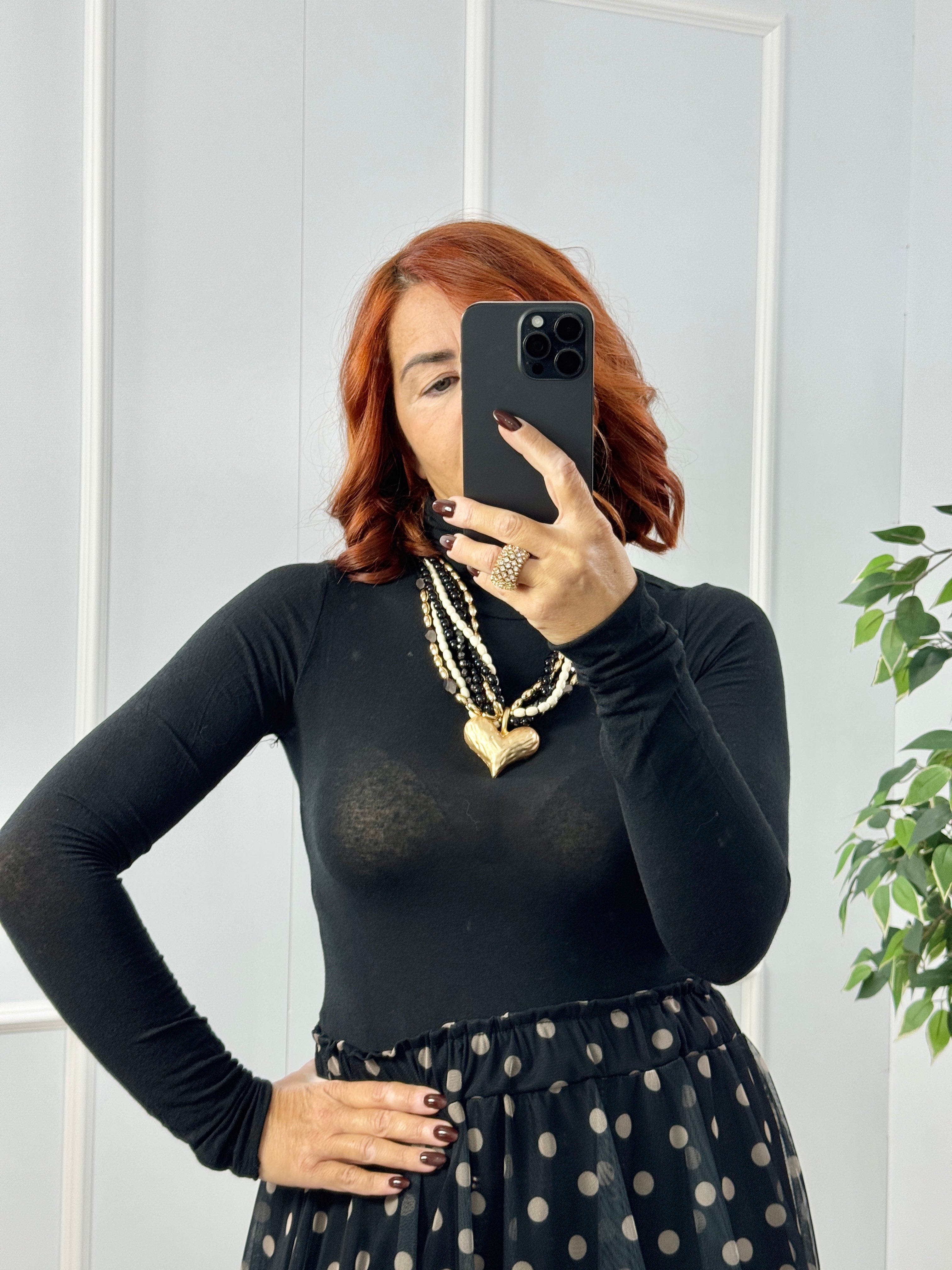 MAGLIA KYM T.UNITA COLLO ALTO MISTO CASHMERE