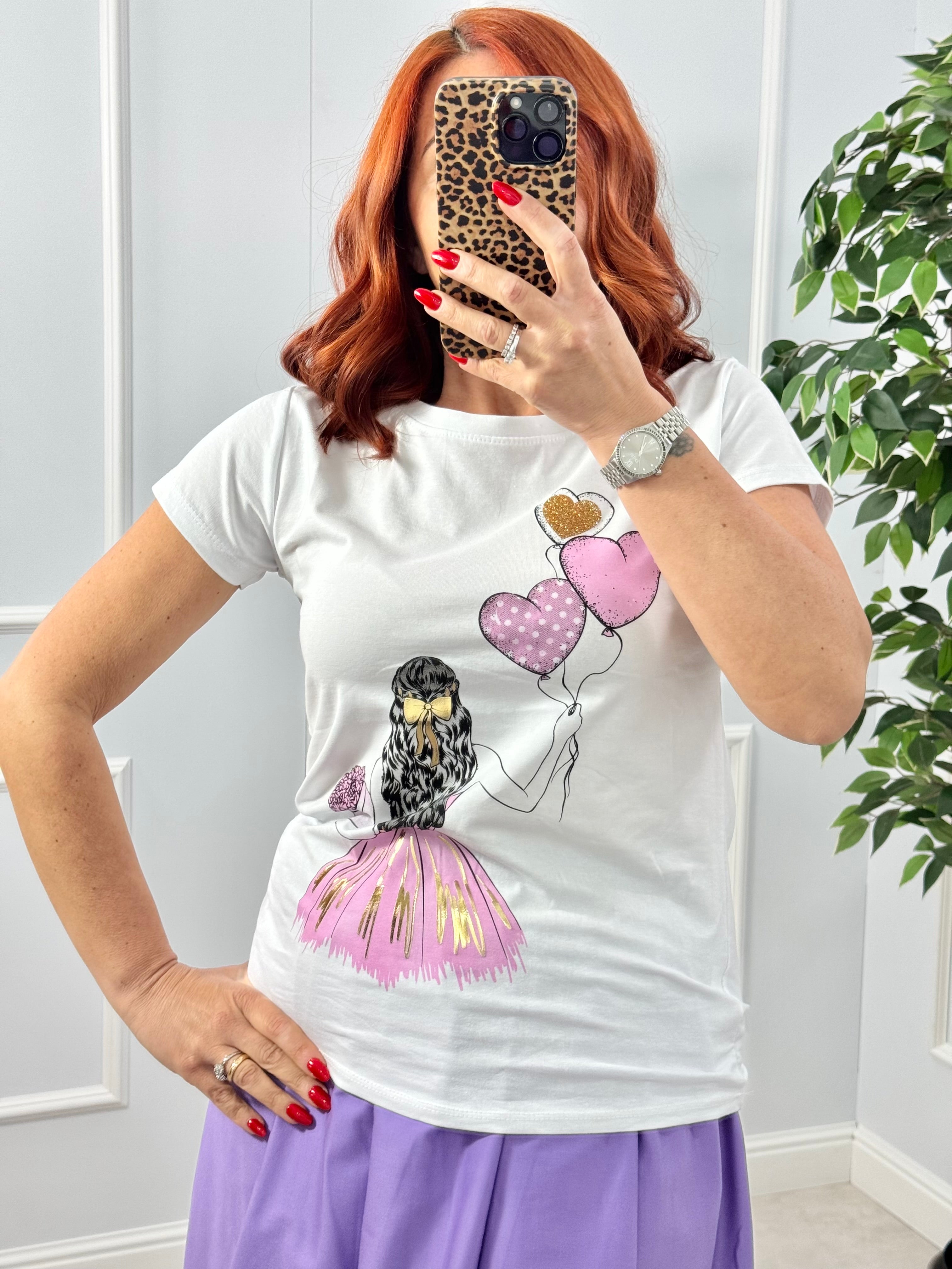 T-SHIRT WOMAN BALLONS