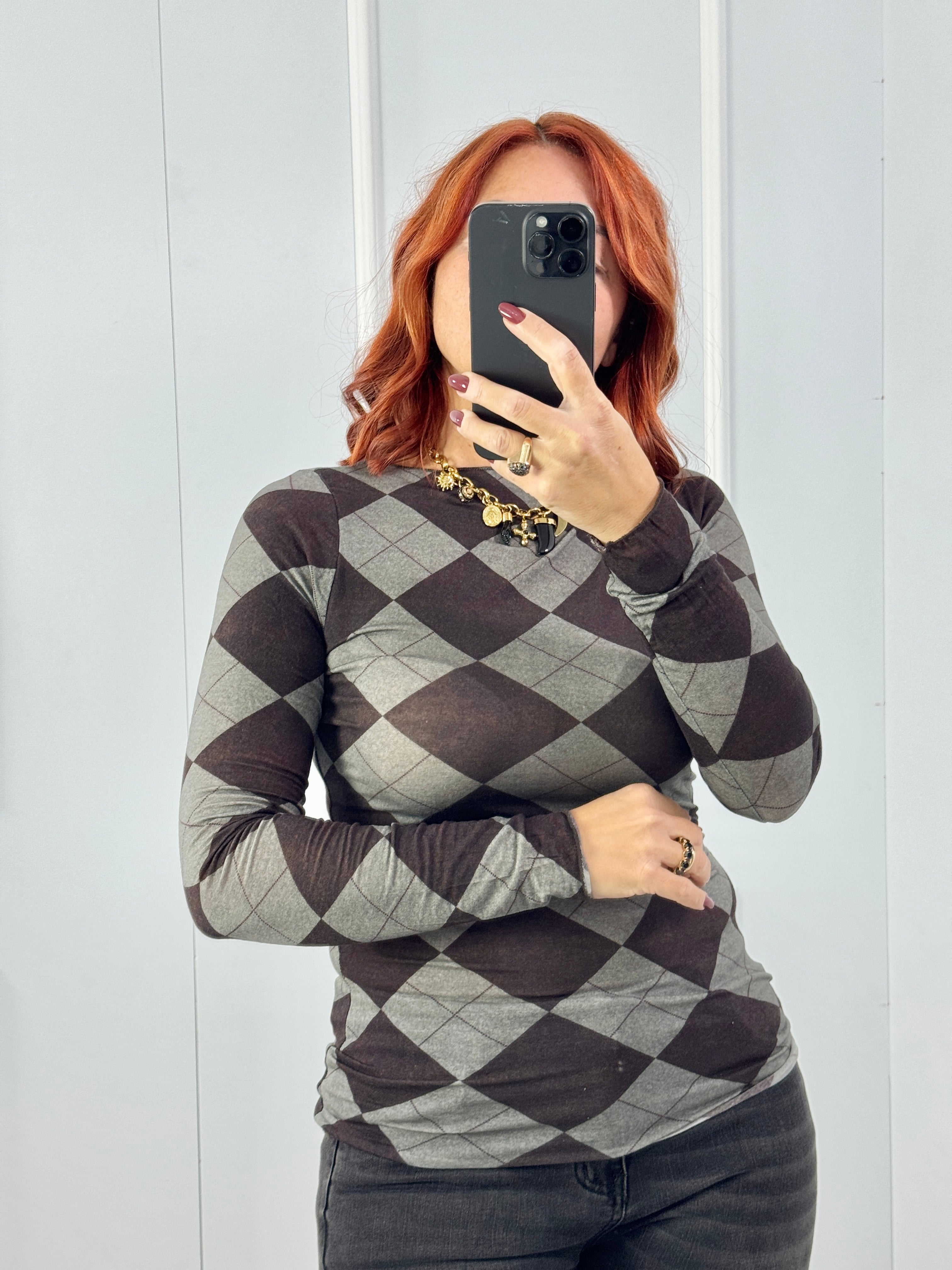 MAGLIA KYM ROMBI MISTO CASHMERE