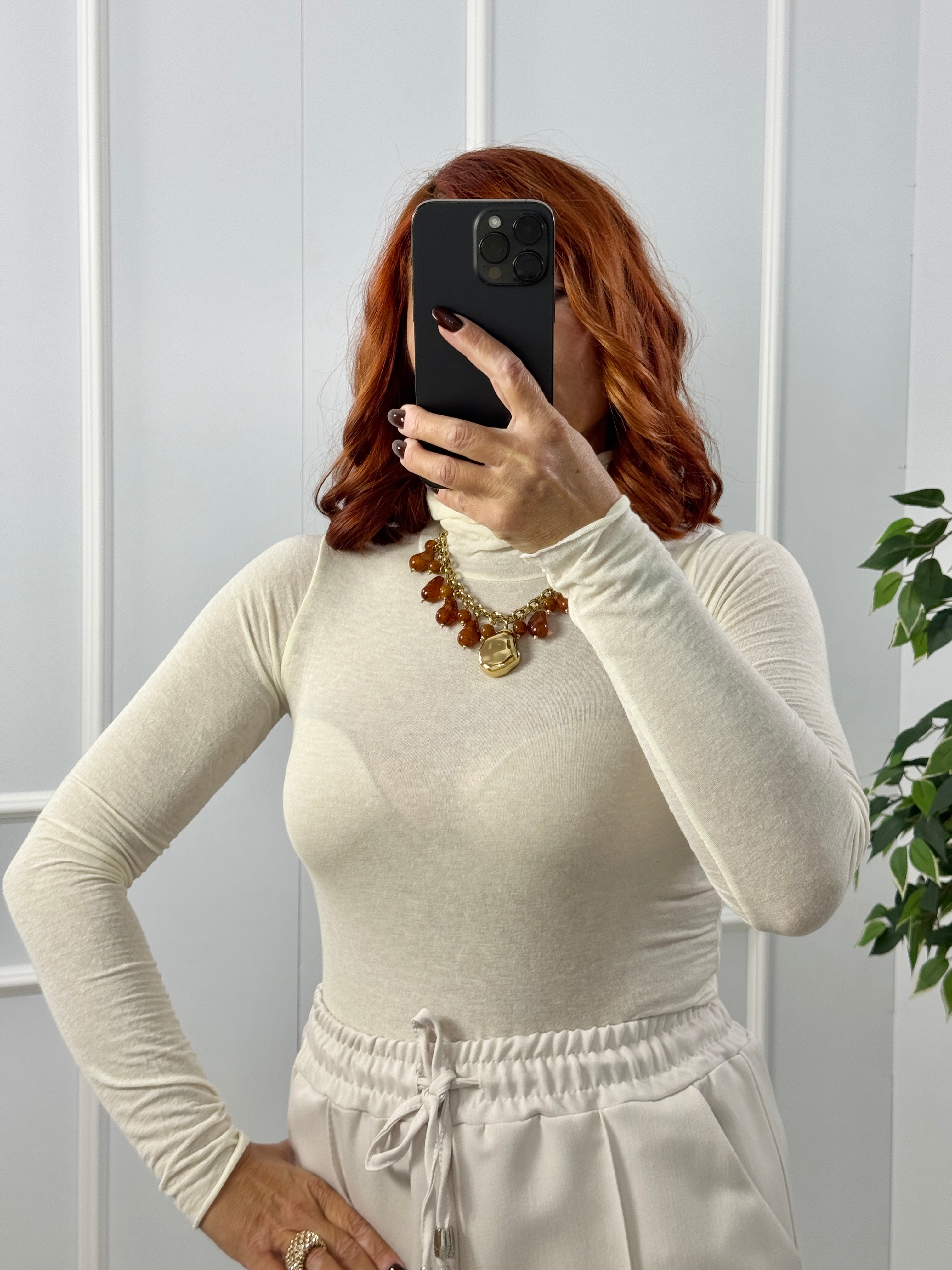 MAGLIA KYM T.UNITA COLLO ALTO MISTO CASHMERE