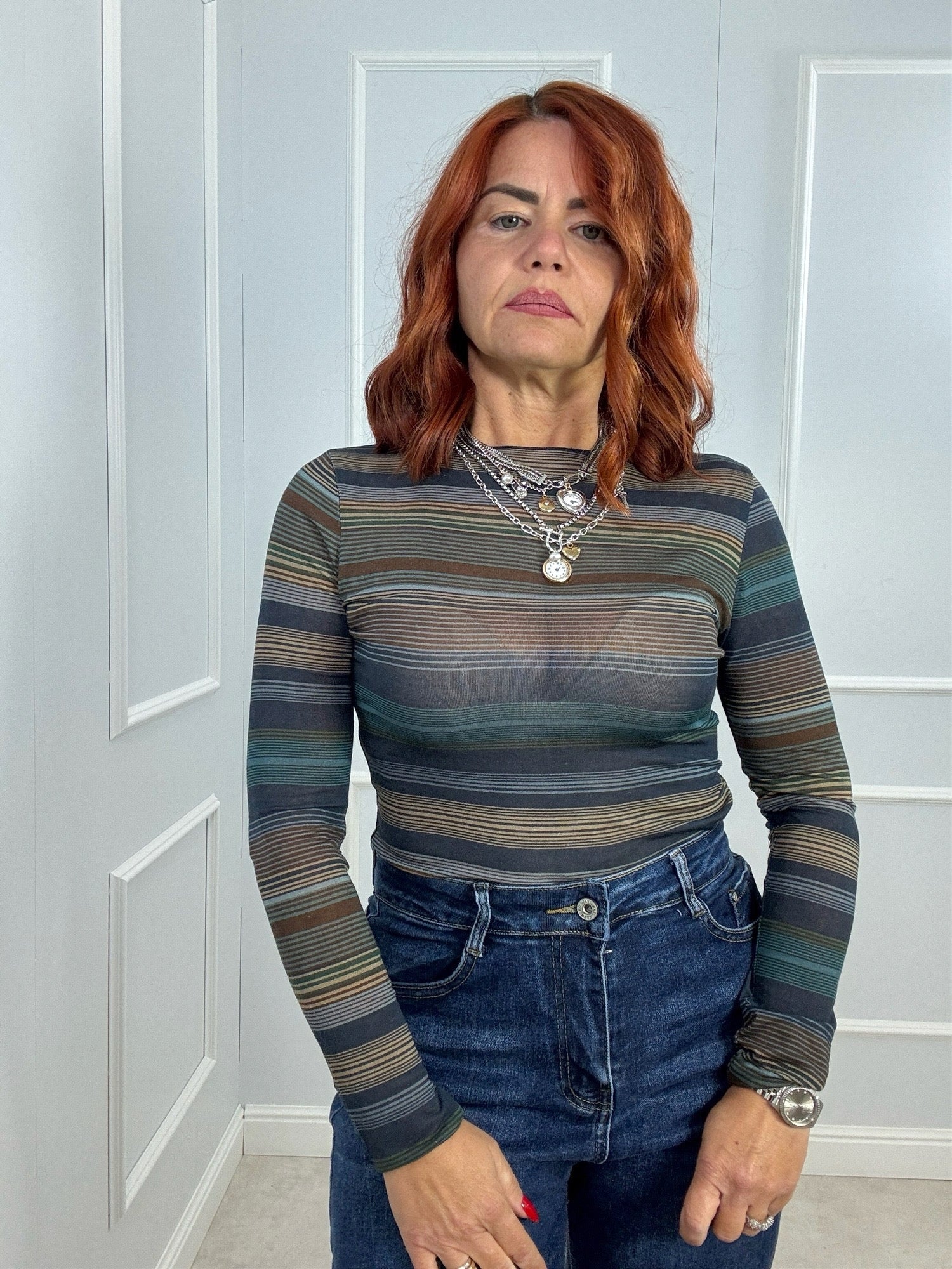 MAGLIA KYM RIGATA MISTO CASHMERE