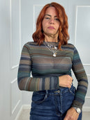 MAGLIA KYM RIGATA MISTO CASHMERE