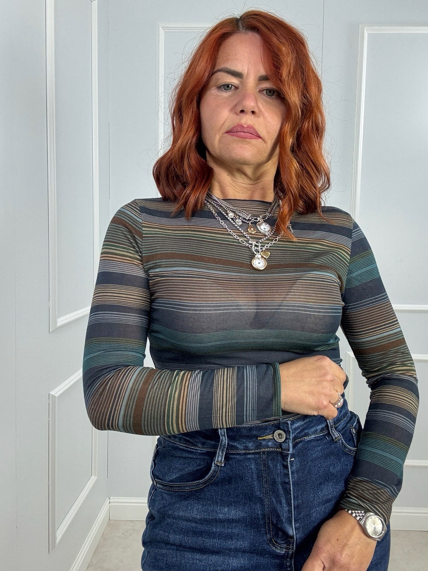 MAGLIA KYM RIGATA MISTO CASHMERE